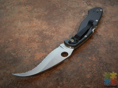 Spyderco Civilian G-10 Karambit Folding Knife (4.125" Satin Serr) C12GS