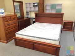 Brand New King Size Bedroom Suite 6PCS Solid Pine Wood