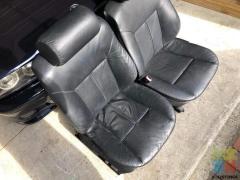 Bmw black leather front seats e39