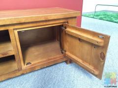 Brand New TV Entertainment Unit Solid Pine Wood Rough Sawn and Rustic (Woodlock)