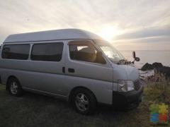 Nissan Caravan 2003 high roof long wheel certified Self contained with only 90k petrol