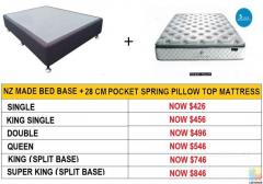 COVID 19 LOCK DOWN BED BASE AND MATTRESS COMBO SPECIALS!