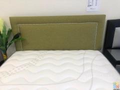 Brand New Green Studded Bed & Headboard (NZ Made)
