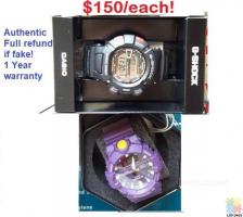 Authentic G-shock Watches $150/each ,Full refund if fake!