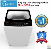 Brand New Midea 10KG Top Loader Washing Machine - DMWM100G2