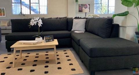 NEW ZEALAND Made Furniture City Keara modular corner Boxed in Warwick fabric