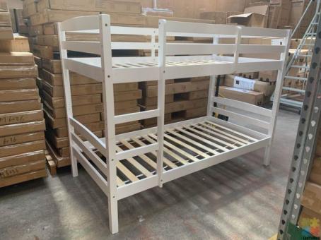 Brand new solid pine single size bunk bed