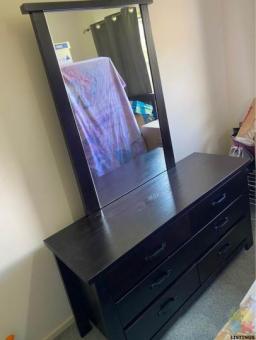 As new condition Solid Pine Wood Dressing Table with Mirror