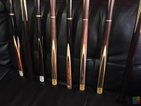 Pro snooker and 8/9 ball cues