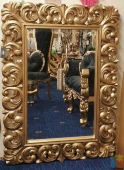 BRAND NEW BIG MIRROR MADE BY MAHOGANY WOOD 100% HAND CARVED
