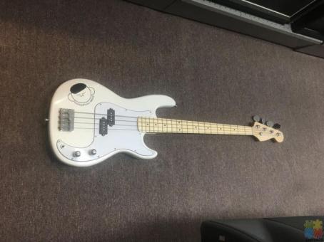 NEW White 4 String Bass Guitar