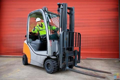 Forklift Driver's with Counter Balance license is required