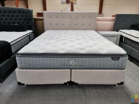 Brand New King Bed NZ Made Split King Base with Headboard & a 5 Yrs Warranty