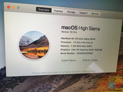 MacBook Air 13 inch ( mid 2014 model) 128 SSD storage