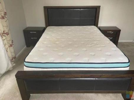 Good condition two bedside ,onetallboy ,bed and matters set pick Mount Roskill