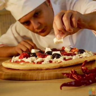 pizza chef and kitchen hand