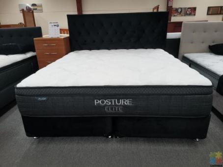 Brand New Superking Bed NZ Made Superking Base, 38CM Thick Posture Elite Plush