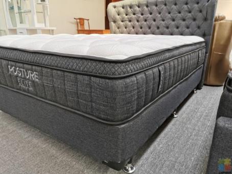 Brand New King Bed 2PCS: 1x NZ Made King Base & 1x 38cm Thick 5 Zone Pocket Spring