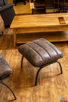 Verona Leather Relax Chair & Footstool