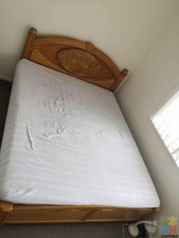 Double Bed - Solid Frame/ Mattress
