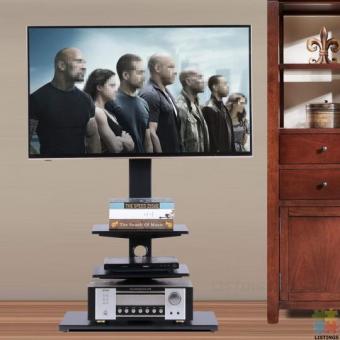 ±30° Swivel Floor TV Cabinet for 32-65’’ Flat TV, Brand new