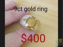 Large men's 9ct gold ring