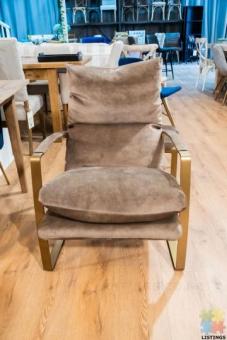 Sienna Chair & Ottoman Fabric Espresso