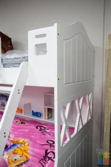 Snow Bunk Bed with Single Trundle - Windmill Kids Furniture