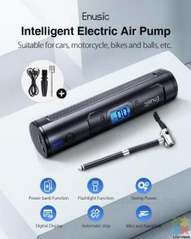 Cool Portable Air Pump with Powerbank battery