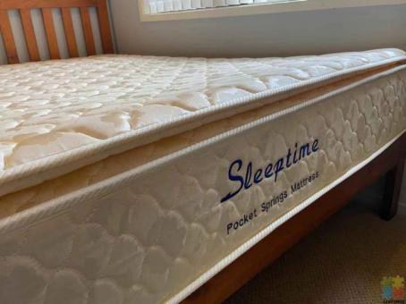 bed frame + mattress