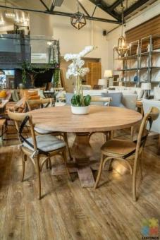 Recycled Elm Round Dining Table 1.4M