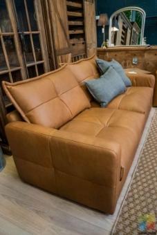 Quinn 3 Seater Sofa Leather Soul Camel