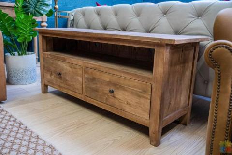 TV Unit Reclaimed Elm With 2 Drawer