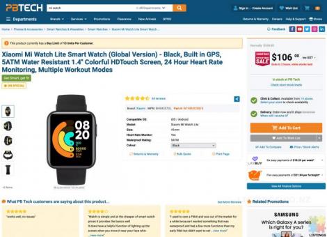 Xiaomi Mi Watch Lite Smart Watch (Global Version)