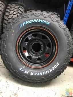 4x265/75/16 mud tyre + Steeliesx4