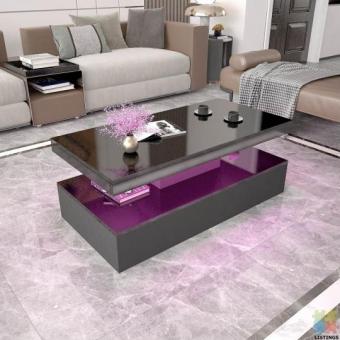 *sue-e* Brand new gloss black coffee table with RGB lighting (MLC07)