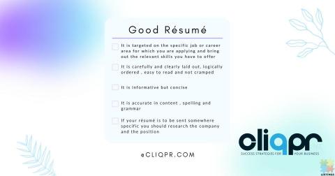 Tips on how to land your next job by making a good résumé