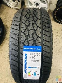 285/50/20 Winrun All Terrain Tyres $280 each fitted and balanced