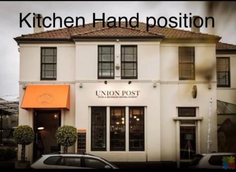 Kitchen hand position at UNION POST