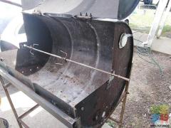 Home made spit with small bbq