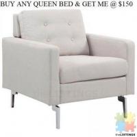 DESIGNER BEDROOM CHAIR WITH ANY QUEEN SIZE BED !! ONLY 1 LEFT......HURRY !!