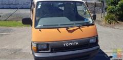 Toyota Hiace van self contained for it built in double bed sink, mattress and blankets ,more toilet