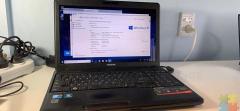 Toshiba working laptop 15.6” wide with 2 months hardware warranty